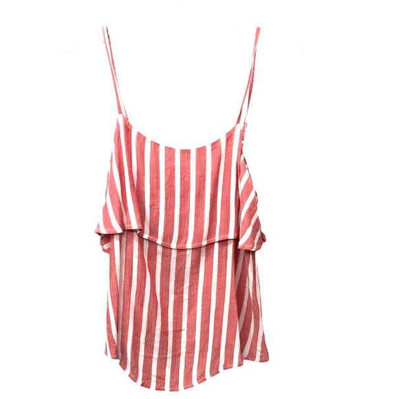 Abound Red Tiered Spaghetti Strap Tank Top S Women's - Picture 3 of 5